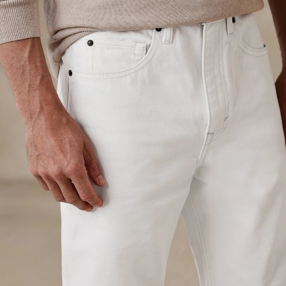 Banana Republic The 90S Straight Jean size 32R White - Picture 6 of 7